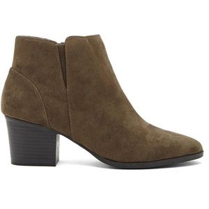 Olive ankle boots